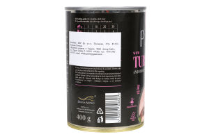 Корм д/собак з індичкою та броколі 400г ж/б Пайпер