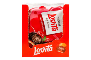 Печенье сдобное с желейной начинкой Малина Jelly Cookies Lovita Roshen м/у 420г