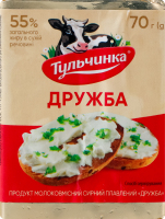 Продукт сырный 55% молокосодержащий плавленый Дружба Тульчинка м/у 70г
