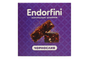 Цукерки фруктово-горіхові неглазуровані натуральні без доданого цукру Чорнослив Endorfini Пригощайся к/у 260г