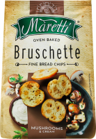 Брускети хлібні запечені Mushrooms&cream Maretti м/у 140г