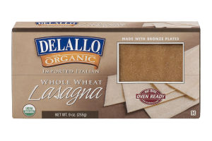 Delallo Organic Whole Wheat Pasta Lasagna
