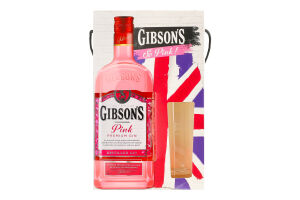 Набір Джин Pink 37,5% 0,7л+Бокал коробка Gibson's