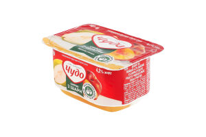 Творожок 4.2% взбитый с наполнителем фруктовым двухслойный Персик-груша Чудо ст 100г