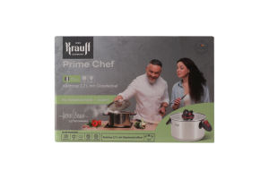 Каструля Prime Chef 2,7л з скляною кришкою 18см Krauff