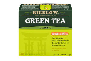 Bigelow Green Tea Classic Decaffeinated - 40 CT