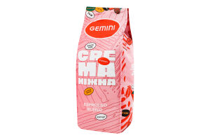 Кава натуральна смажена в зернах Crema Espresso Blend Gemini м/у 1кг