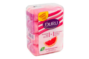 Мыло туалетное с экстрактом розового грейпфрута и увлажняющим кремом 1+1 Duru 4х80г