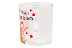 Чашка Herbata Ти моє серденько 320мл скло Galleryglass