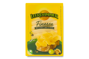 Сир напівтвердий Фінес 45% Леердаммер (11 шт) (Слайси 0,080 кг)