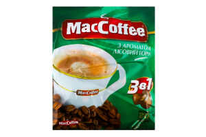 Напій кавовий розчинний з ароматом лісовий горіх 3в1 MacCoffee м/у 18г
