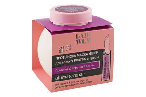 Маска-філер для волосся протеїнова Ultimate repair Protein ampoule Lady Wow 480мл