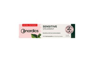 Паста зубная Spearmint Sensitive Cosmos Organic Nordics 75мл