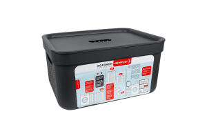 Корзина Simple 15л граніт Алеана