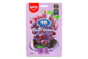 Цукерки Amos Виноград 4D желейні