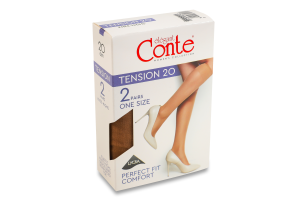 Получулки женские Conte elegant Tension 20den 23-25 bronz 2пары