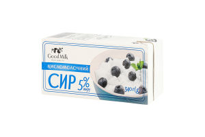 Сир кисломолочний 5% Good Milk т/п 340г