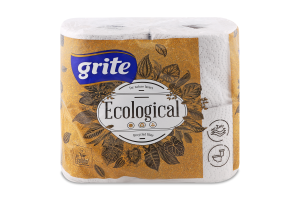 Бумага туалетная 3-х слойная Ecological Grite 4шт
