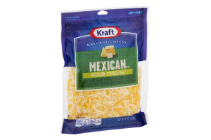 Kraft Natural Cheese Finely Shredded Mexican Four Cheese