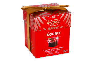 Цукерки праліне з темного шоколаду з вишнею та лікером Il boero Witor's к/у 150г