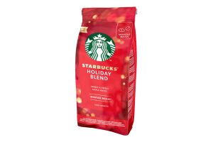 Кава натуральна смажена в зернах Holiday blend Starbucks м/у 190г