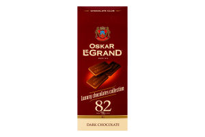 Шоколад 82% черный Oskar Le Grand к/у 82г