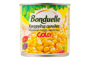 Кукуруза сладкая вакуумированная консервированная стерилизованная Gold Bonduelle ж/б 340г