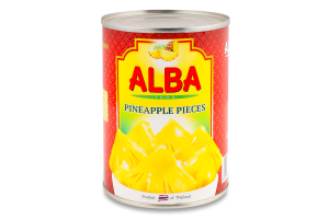 Ананаси шматочками в сиропі Alba Food з/б 580мл