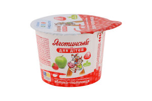 Паста творожная 3.9% для детей от 8мес с наполнителем фруктовым Яблоко-клубника Яготинське для дітей ст 90г