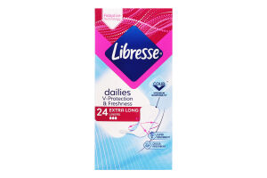 Прокладки ежедневные Dailies Fresh Extra Long Libresse 24шт