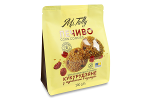 Печенье кукурузное с клюквой в кунжуте Ms.Tally м/у 200г