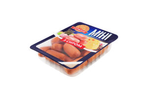 Сосиски с сыром Мини Салтівський М'ясокомбінат в/с лоток 0.3кг