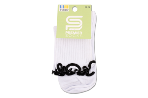 Шкарпетки підл Premier socks високі рюш біл р22-24