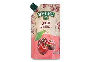 Джем нестерилізований Вишня Верес д/п 140г
