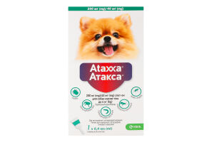 Краплі протипаразитарні д/собак до 4кг Ataxxa спот-он 0,4мл KRKA