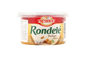 Сир Rondele з дордонським горіхом 70% 125г President