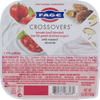 Fage Crossovers Tomato Basil Blended Low-Fat Greek Strained Yogurt With Roasted Almonds