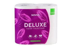 Бумага туалетная 3-х слойная Deluxe Novus 4шт