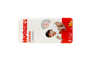 Подгузники для детей 7-18кг 4 Classic Huggies 48шт