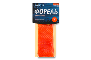 Форель филе-кусок Novus сл/с с/ш в/у 300г