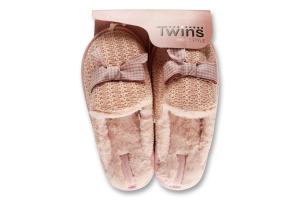 Тапочки-получешки домашние женские Twins №6101 36-37 розовый