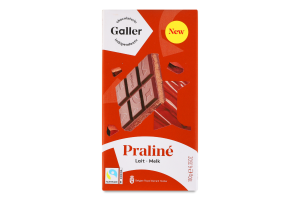 Шоколад молочний Galler з начинкою праліне
