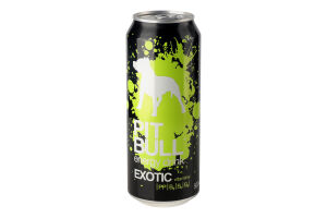 Напиток энергетический безалкогольный сильногазированный Exotic Pit Bull ж/б 0.5л