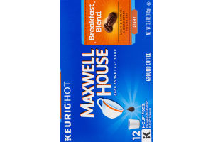 Maxwell House 100% Arabica Coffee K-Cup Packs Breakfast Blend - 12 CT