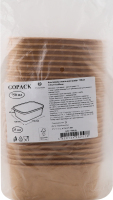 Контейнер овальный крафтовый 750мл 120х170х60мм GoPack 25шт