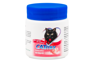 Добавка вітамінна д/котів Кетмікс д/шкіри та шерсті 60таблеток Продукт