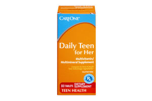 CareOne Daily Teen for Her Multivitamin/Multimineral Dietary Supplement Tablets - 80 CT
