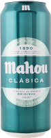 Пиво 500мл 4.8% світле фільтроване пастеризоване Clasica Mahou з/б