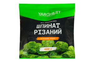 Шпинат швидкозаморожений різаний Yarofruit м/у 400г