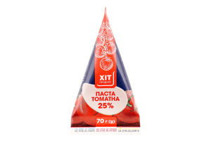 Паста томатная 25% стерилизованная Хіт продукт в/с т/п 70г